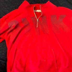 Red Victoria secret quarter zip